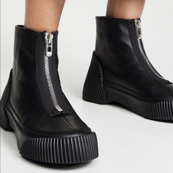 3.1 Phillip Lim black zip up Lela combat lugged platform ankle boots - Picture 2 of 13